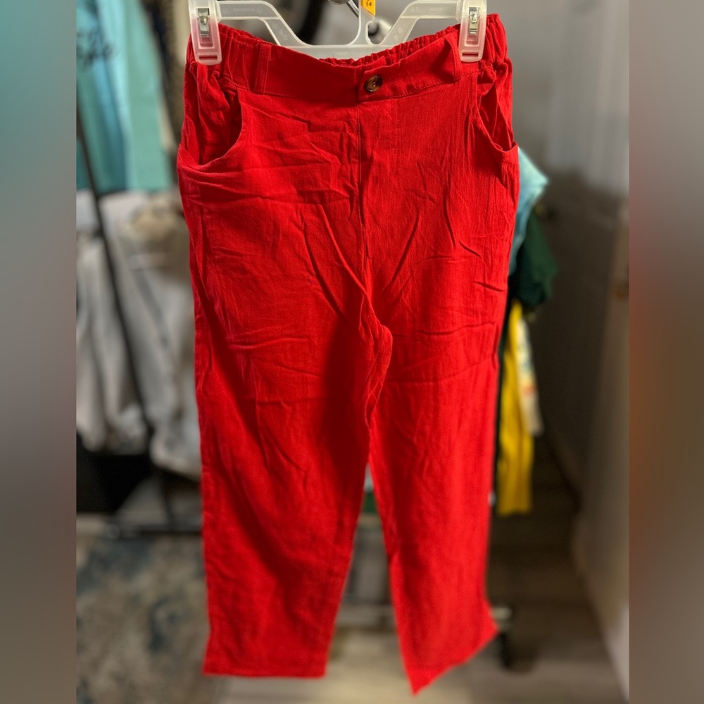Red size M pants, gently used only a few times